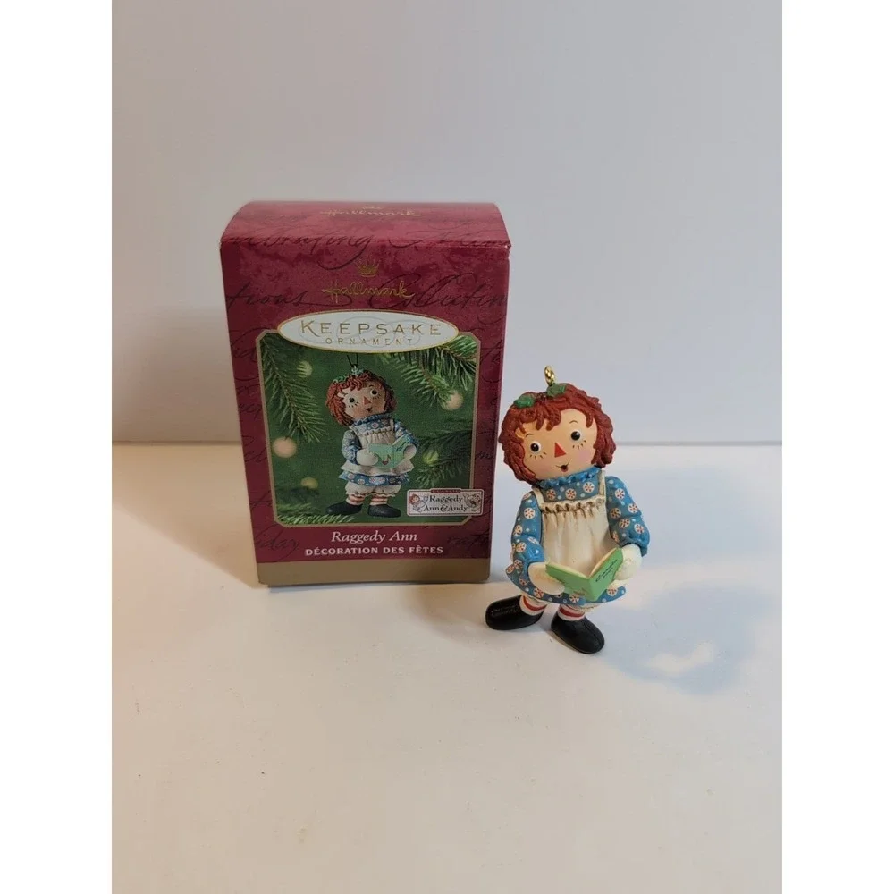 2001 Raggedy Ann & Andy Hallmark Keepsake Handcrafted Christmas Ornament W/ Box
